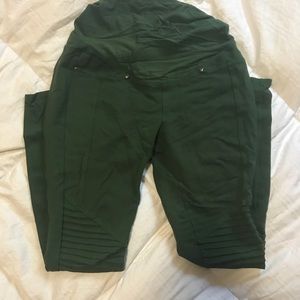 Noir Motorcycle Maternity Leggings